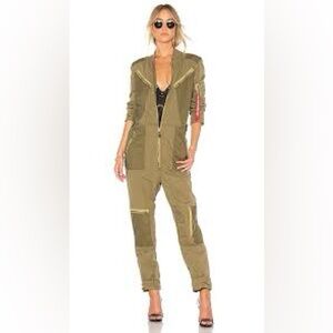 ALPHA INDUSTRIES K-2B Mod Flight Suit / Jumpsuit Olive Green Size Medium